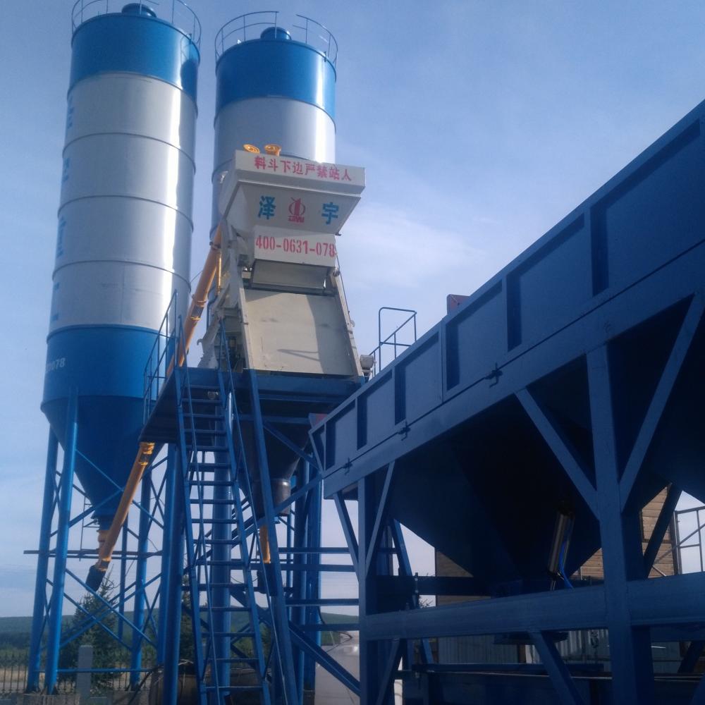 25m3/h small hopper type concrete batching plant