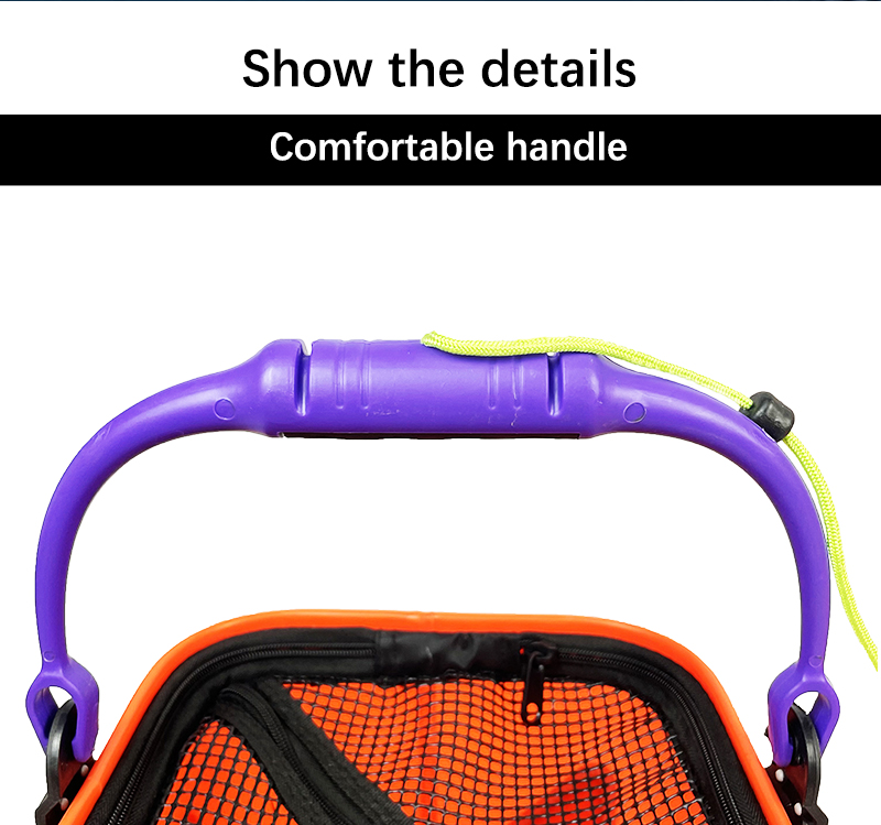 EVA Fishing Gear Portable EVA Collapsible Live Fish Box Tackle Storage Bag Filter Net Fishing Bucket