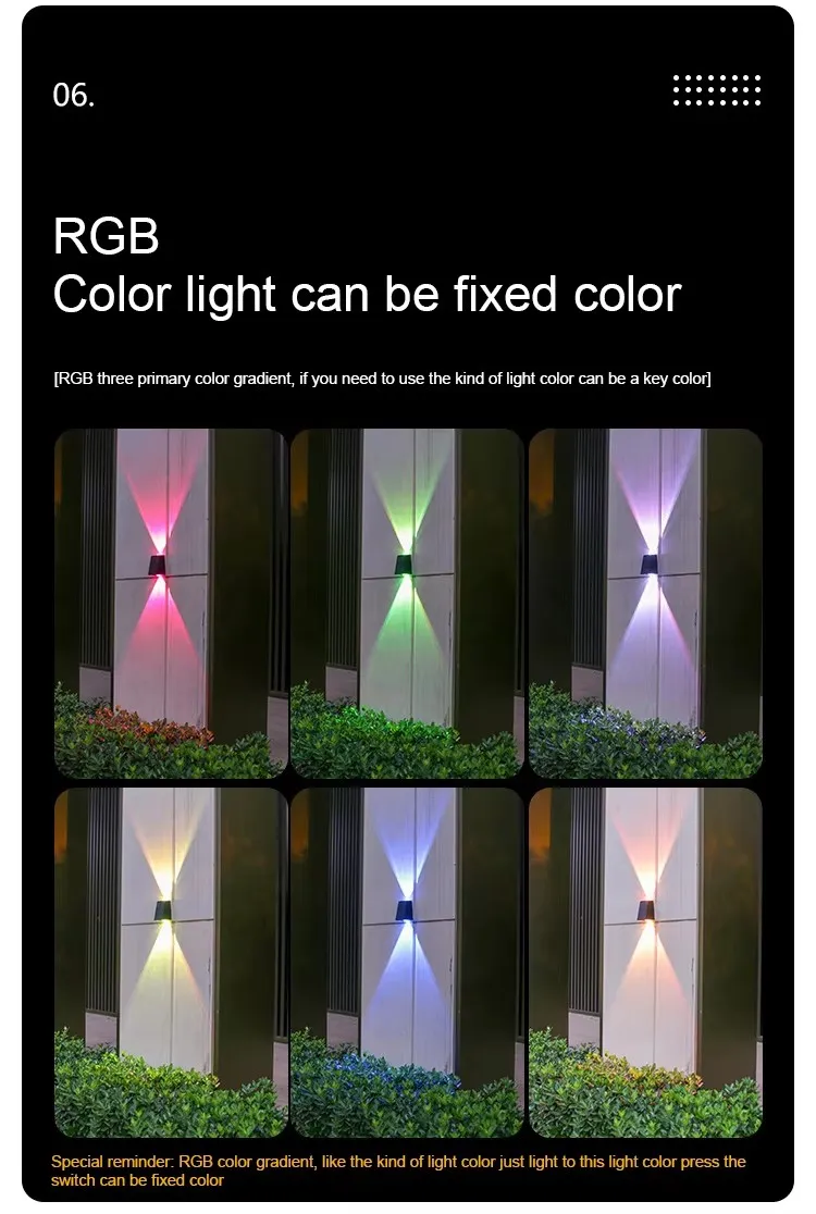 Solar Powered Waterproof Outdoor Wall Light for Gardens