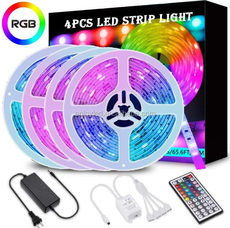 5M / 10M (2*5M) 15M 20M LED Strip light 5050SMD RGB LED light Tape Ribbon DC12V 30 LEDs/M 24/44 Keys IR Remote Controller