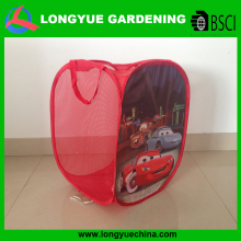 Safe convenient net fold up laundry basket