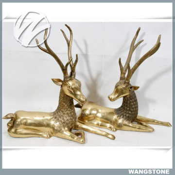 Life Size Delicate Brass Deer Indoor Decoration Sculpture