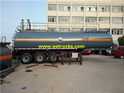 Tri-axle 32000L Hydrogen Peroxide 탱커 트레일러