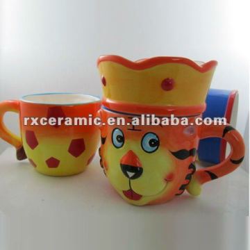 3D Animal King Lap Shap Mug-Tiger