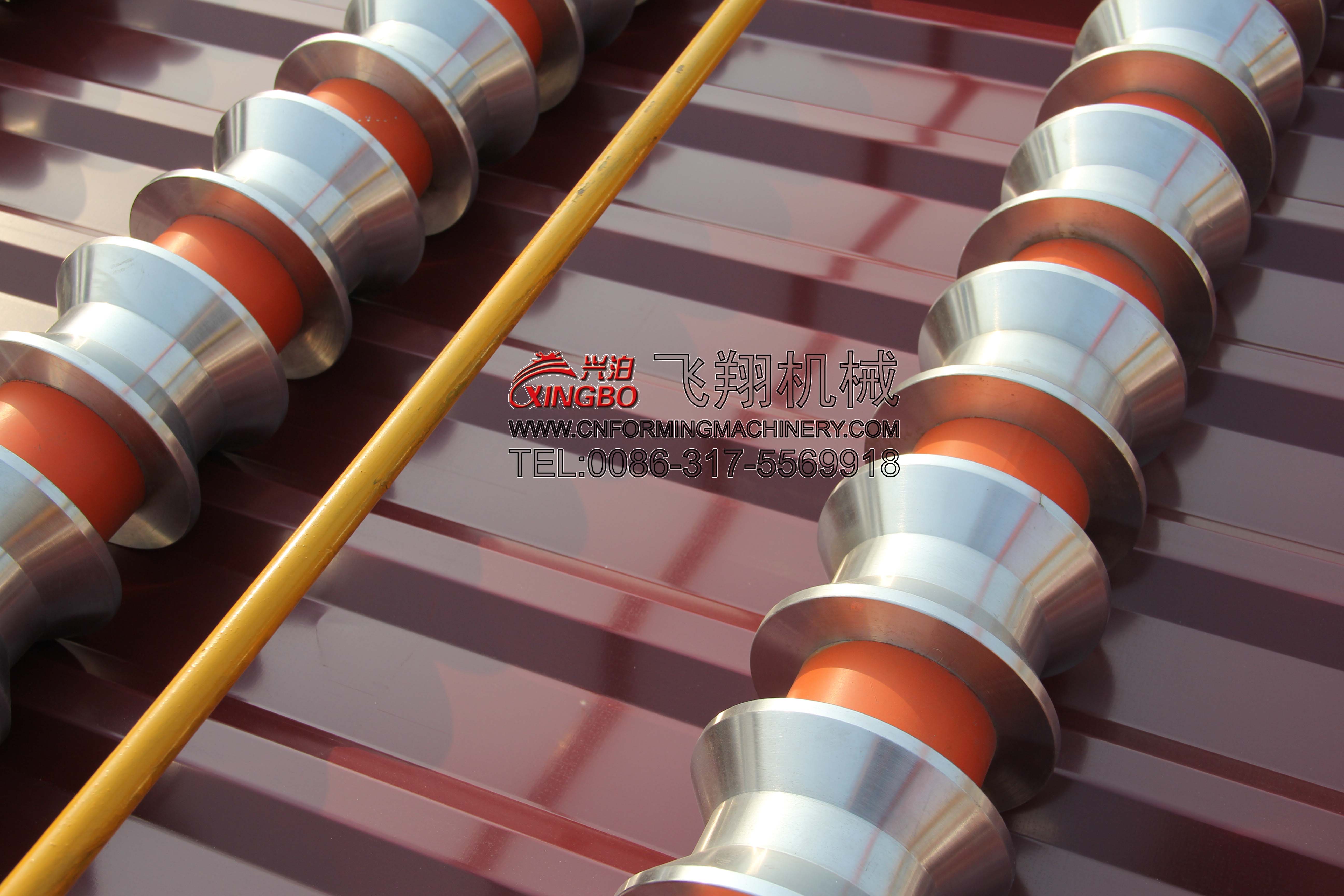 Metal roof sheet roll forming machine