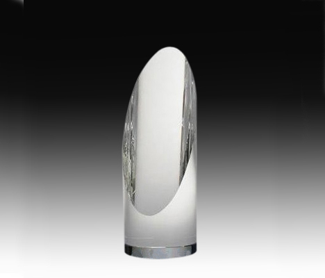 crystal glass cylinder award