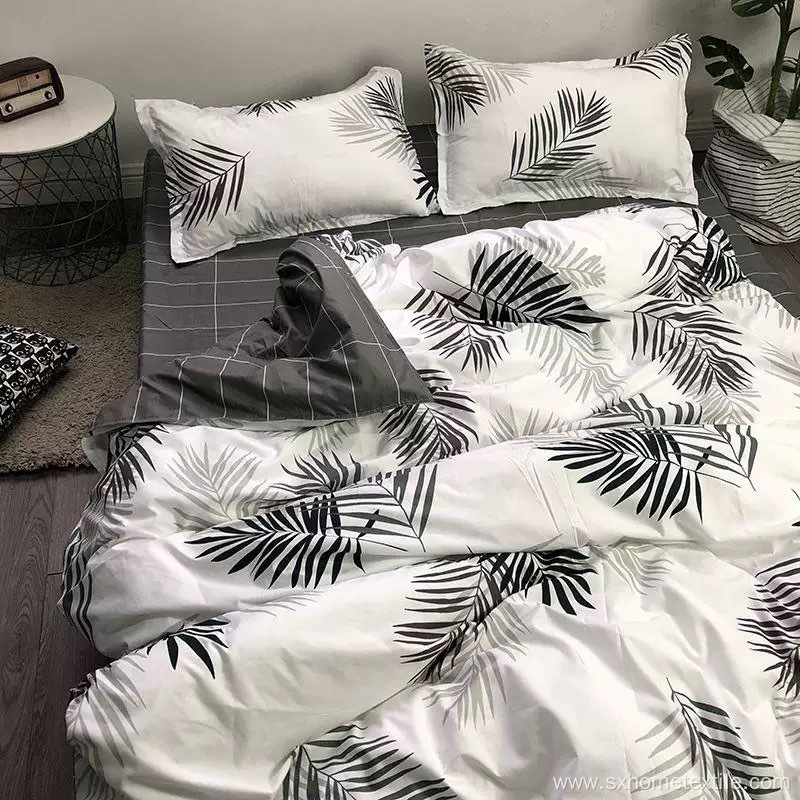 duvet set with printed designs