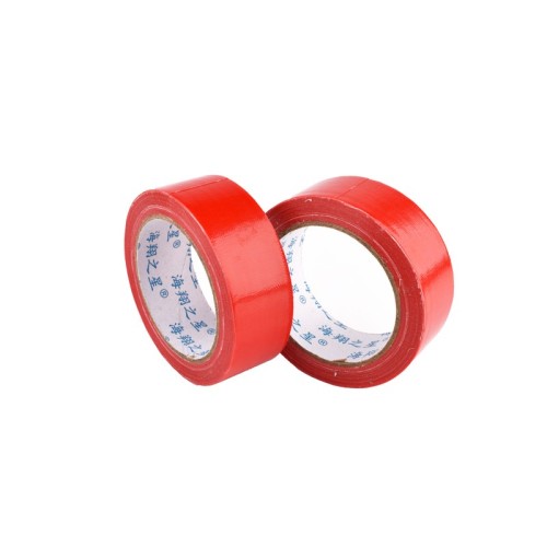 Single sided red colored cloth adhesive tape