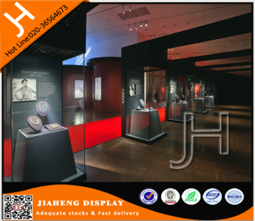 Wall Mounted Glass Display Cases Jewelry Exhibition Stand Design