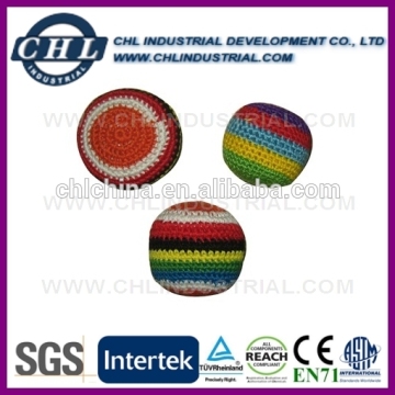 Custom EN71 certified crocheted hacky sack