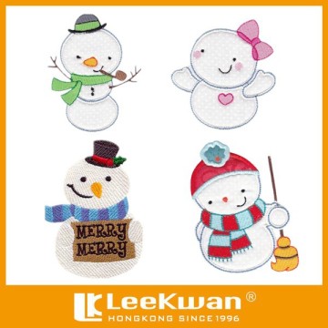 Christmas decoration snowman embroidery patch