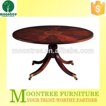 Elegant Design MDT-1109 Top Quality Mahogany Wood Round Dining Table