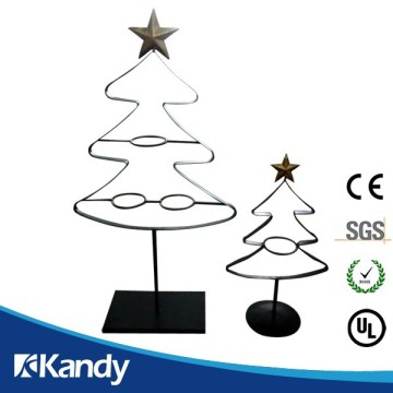 Kandy UniK wholesale customized lighted white wire christmas trees