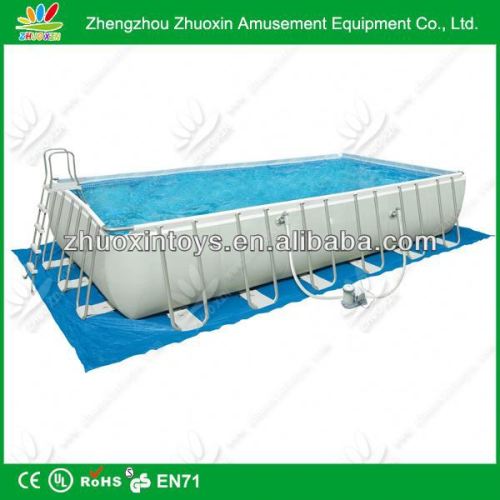 Hot newly promotional kids house shape commercial pvc oval frame pool
