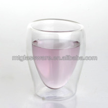 Mouth-blown hand crafted borosilicate dringking glass coffee cup