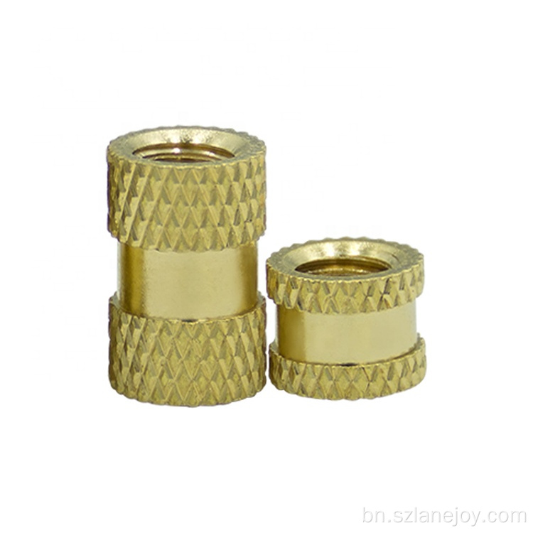 কাস্টম রাউন্ড প্লাস্টিক M8Brass knurled টুপি বাদাম