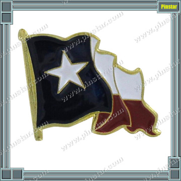 Supplying Metal Magnetic Lapel Pin Waving Texas Flag Lapel Pin