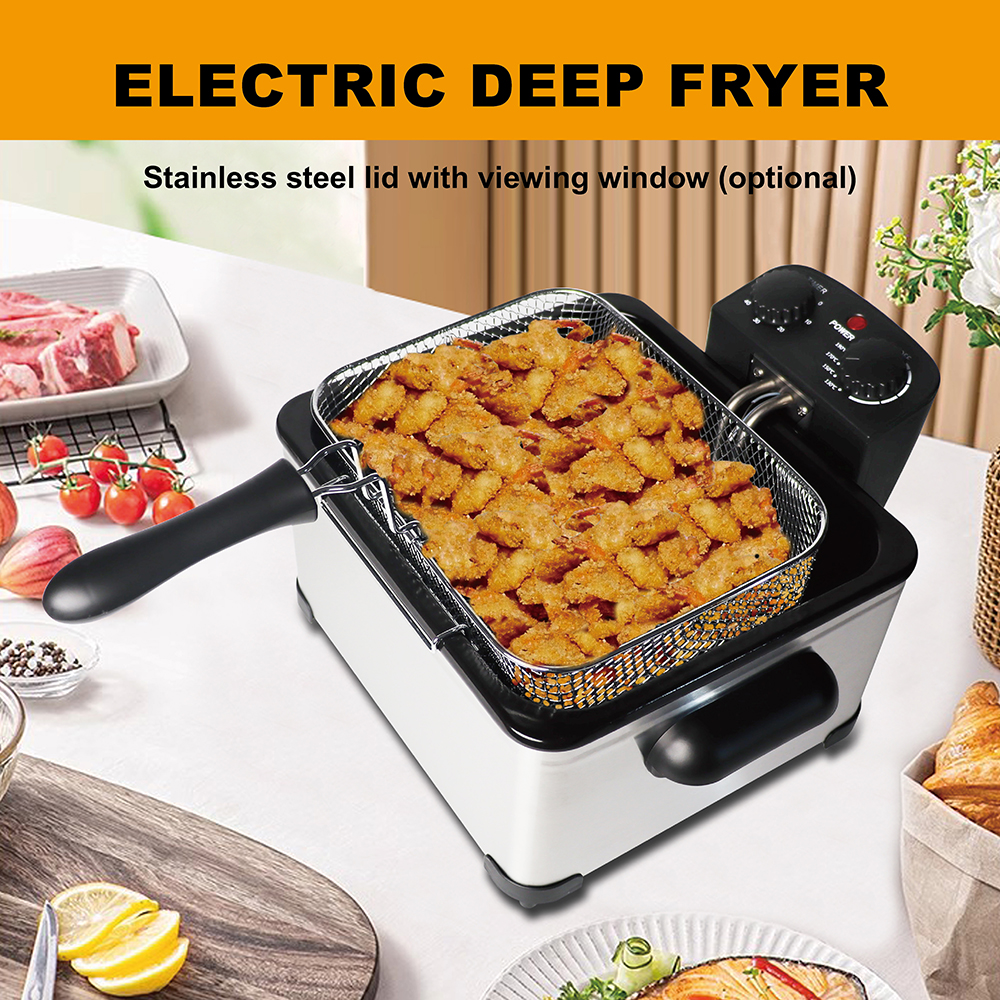 Fryers en acier inoxydable avec minuterie pour la cuisine