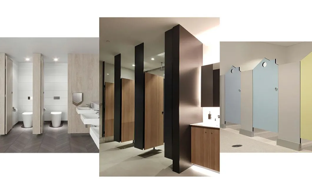 Waterproof 12mm Decorative High Pressure HPL Compact Laminate Toilet Door Toilet Partition