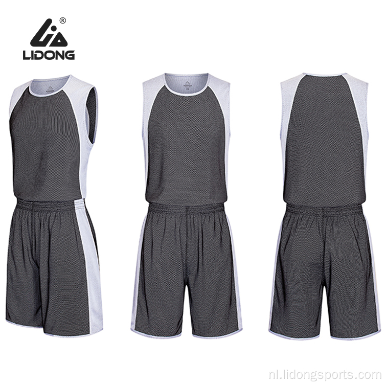 Groothandel ademende sport basketbal jersey set