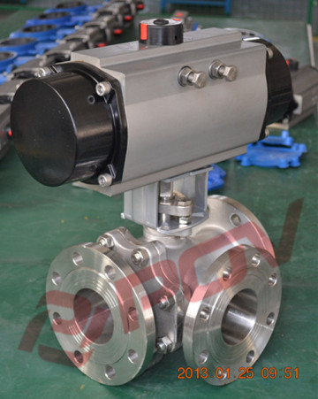 ss316 3 way pneumatic steam control valve