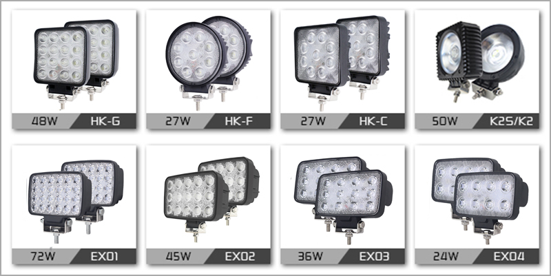 Combination LED Work Lamp with Multi function -  Flood Spot Turn Signal Sider Maker - For Tractors Trucks Agriculture Machines