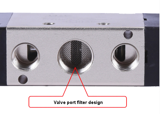 Valve port filter design of 4V330-10 pneumatic solenoid valves(Automation Control Valve For Actuator)