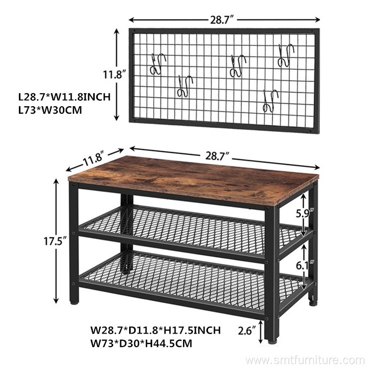 Folding Drawers Rack Wooden Shoe Rack