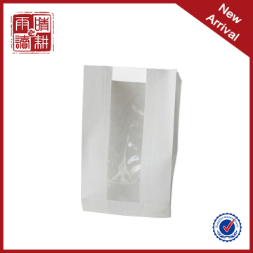 Food paper bag with transparent window, bread paper bag