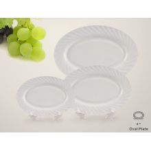 Стеклянная тарелка молочно-белого цвета - поясная тарелка 8 дюймов