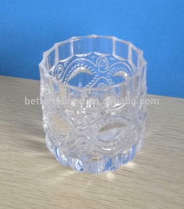Glass candle container