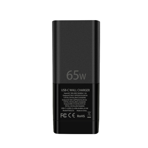 USB C PD-väggladdare 65W Fällbar plugg