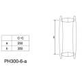 Manijas sólidas de acero inoxidable de la puerta de cristal