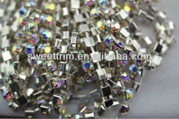 stone strass rhinestone cup chain