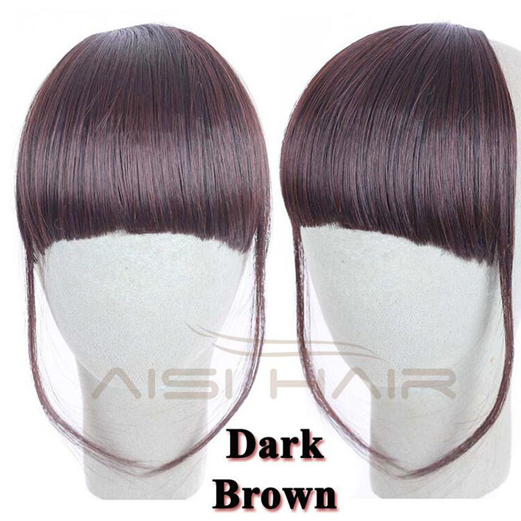 Aisi Hair Heat Resistant Synthetic Fiber Hair Clip In Extension Bang For Women Fashion Clip In Hairpieces for Women