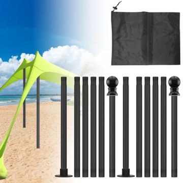 2025 Heavy Duty Alloy Steel Adjustable Replacement Tent Poles for Camping