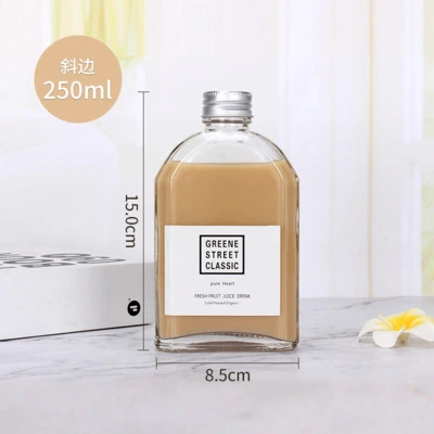 Ins Hot Sale 100ml Square Glass Wine Bottle Beverage Bottledrink Bottle