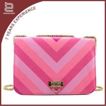 Cute pink pu handmade leather purses and handbags for women