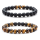 Tiger Eye perles en pierre Bracelet élastique