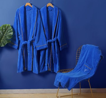 Colour Shawl Collar Bath robe 100% Cotton