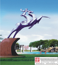 Double Deer Sculpture