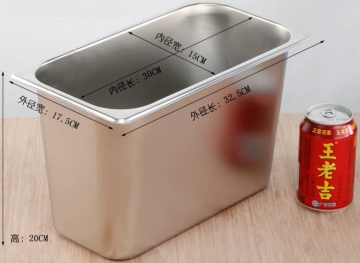 Stainless steel GN 1/3 pans