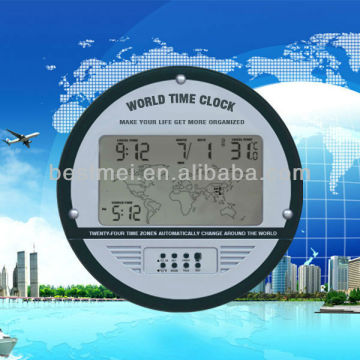 plastic digital world time clock
