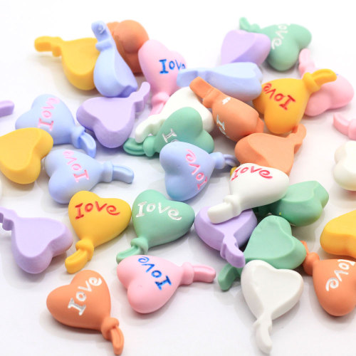 Kolorowe Flatback Resin Heart Charms Balloon Shape Jewelry Beads Fit Spinki do włosów Ozdoby Ozdoby do telefonu