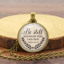 God Quote Bible Verse Necklace