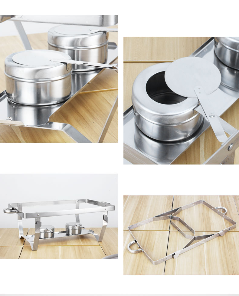 Wholesale price 201 stainless steel Chafing Dish hotel restaurant meal stove amazon