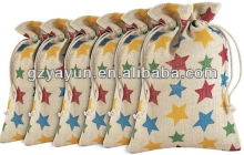 drawstring fahion jute shoes gift small cotton bag