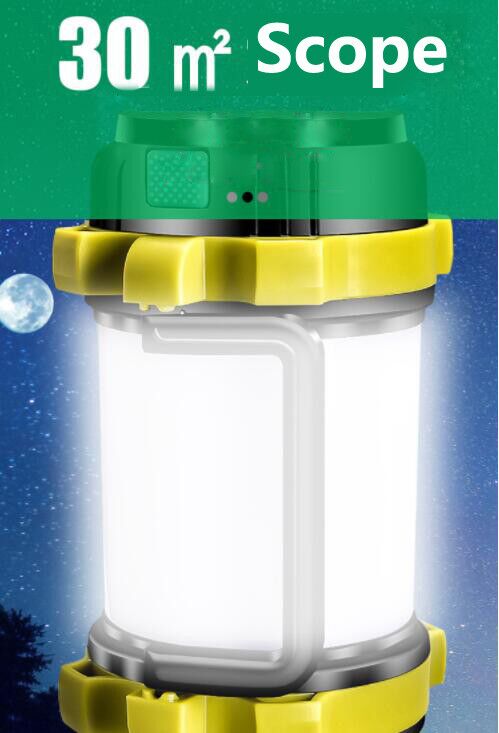 Super Bright Rechargeable Camping Lantern with 3600mah power bank, 360 degree range waterproof SOS camping LED flashlight