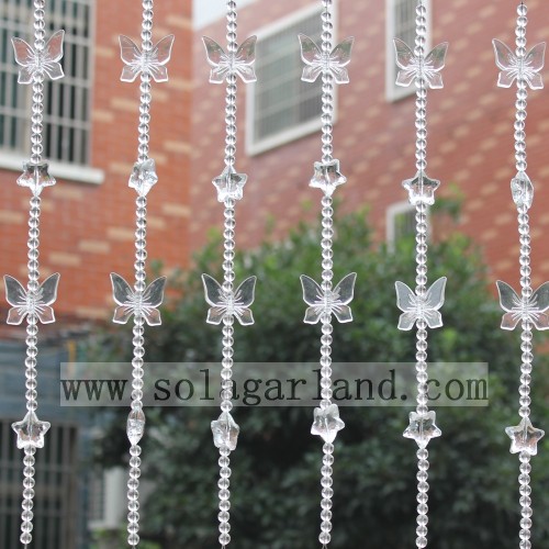 Lovely Crystal Butterfly Style Acrylic Beads Curtain