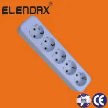 IEC60884 5-Way Extension Cord Socket with Earth (E8005E)